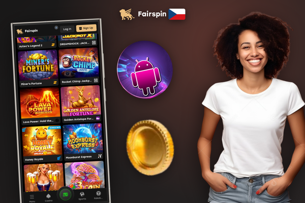 Fairspin Casino Android app s pokladnou, výběrem Visa, Skrill a BTC pro vklad