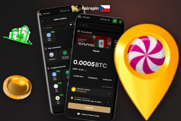 Mobilní krypto peněženka s QR kódem pro minimální vklad ve Fairspin Casino